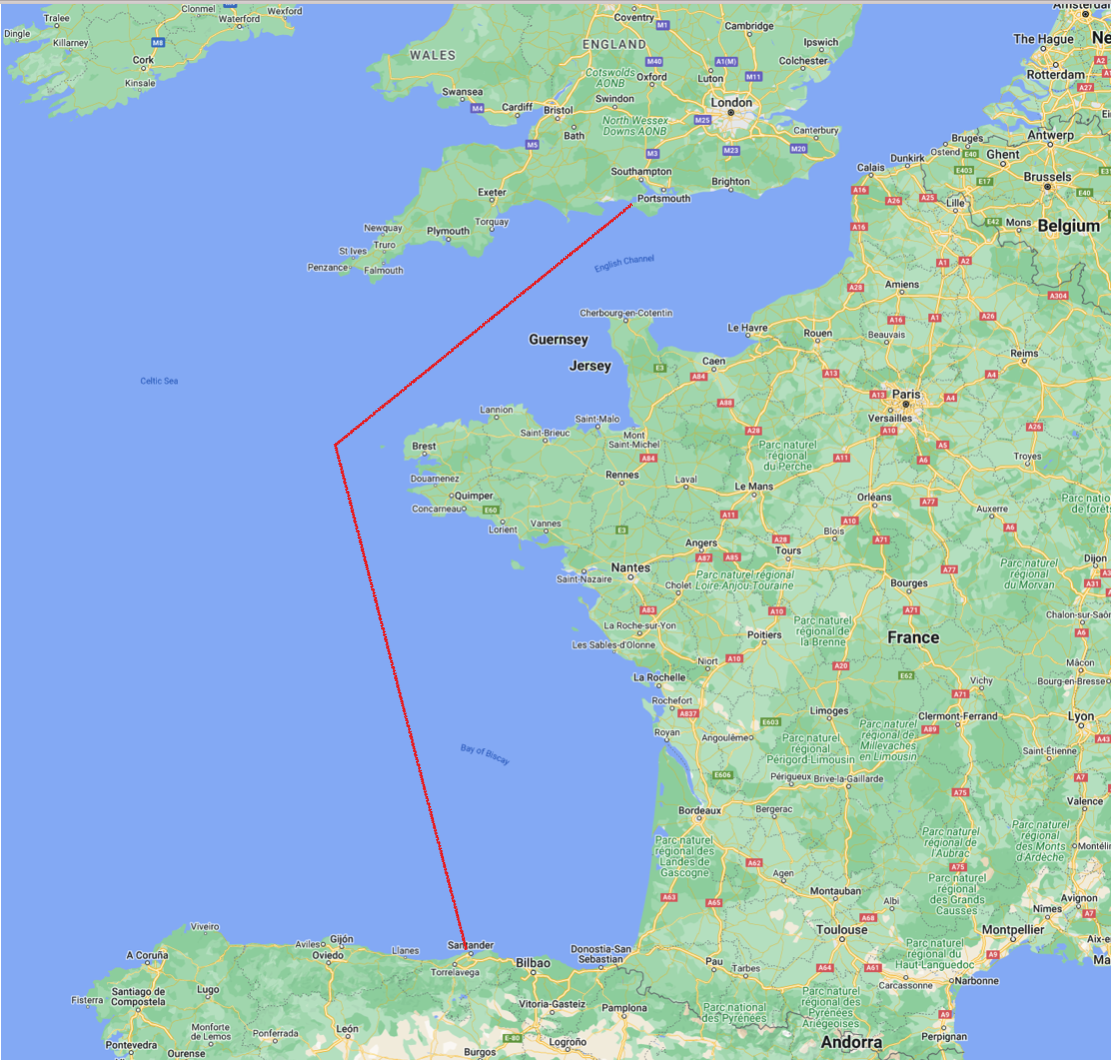 Portsmouth to Ssantander