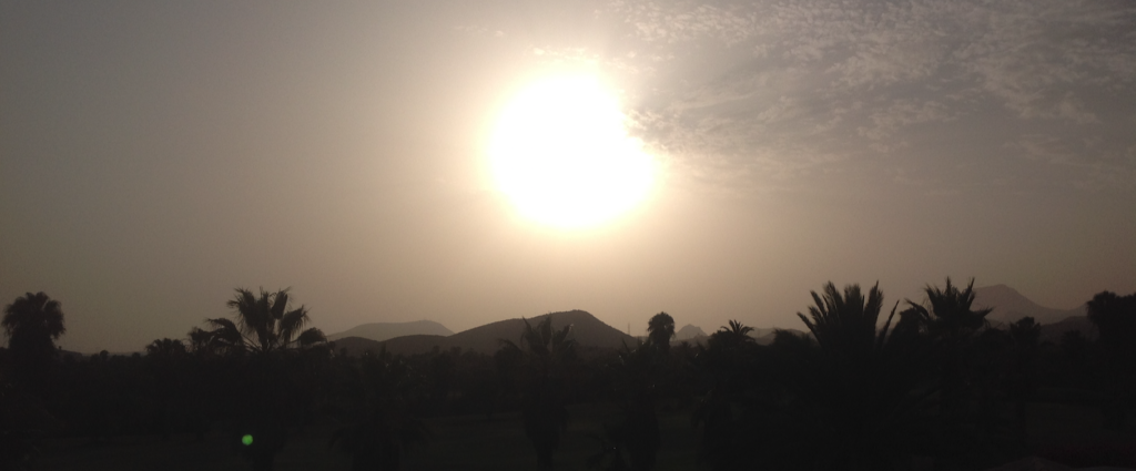 desert at dusk