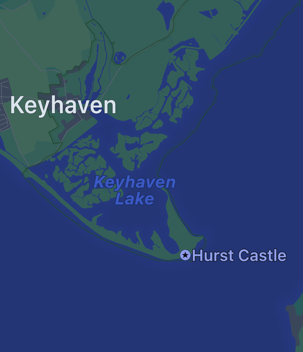 Hurst Castle - map